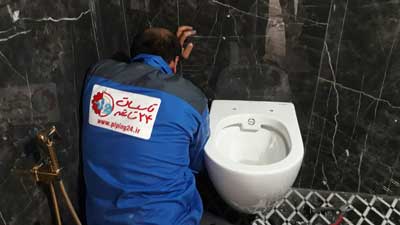 نصب توالت فرنگی وال هنگ توکار 022