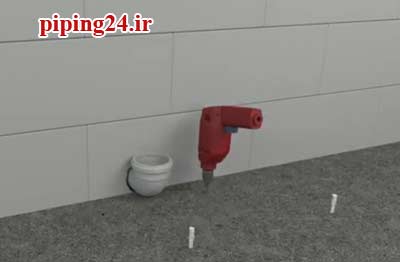 نصب توالت فرنگی وال هنگ توکار 9